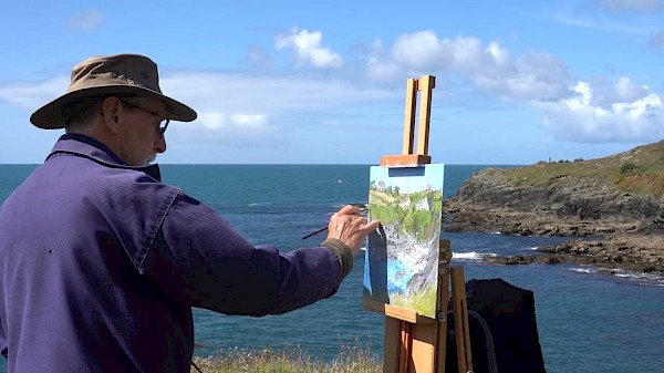 Painter on a Cliff